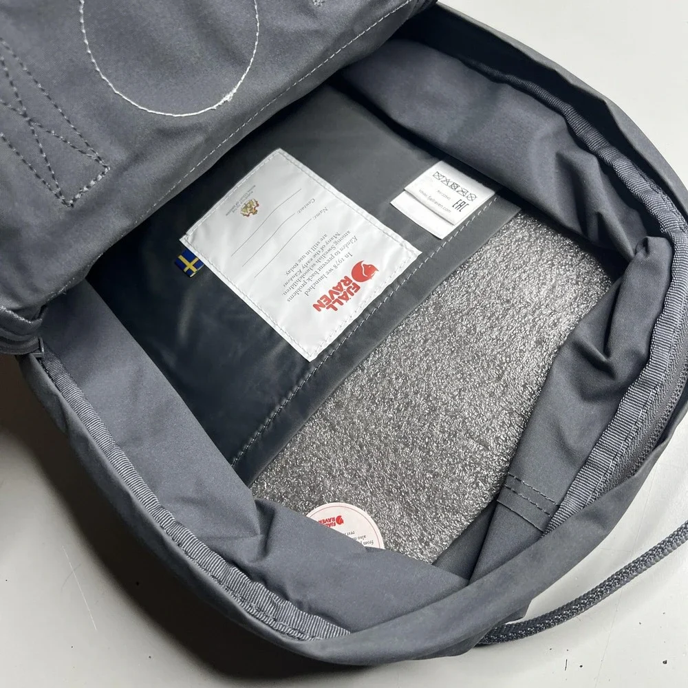 Fjallraven Kanken Laptop 13 Backpack Super Grey 27171 Padded Straps NWT